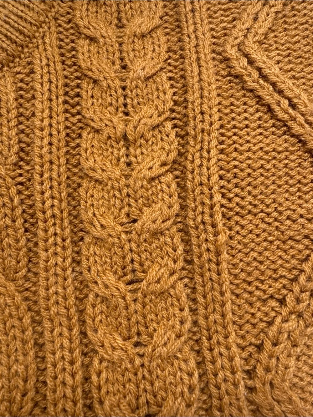 Vintage Mustard Cable Knit Chunky Sweater